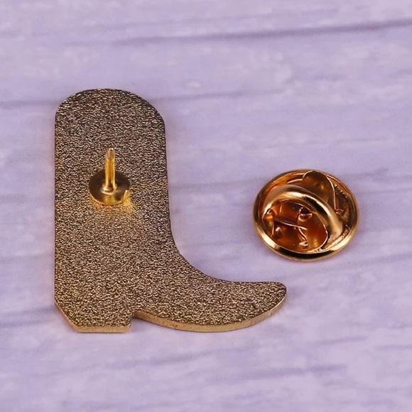 Dolly Parton Cowboy Boot Enamel Pin - Picture 2 of 3